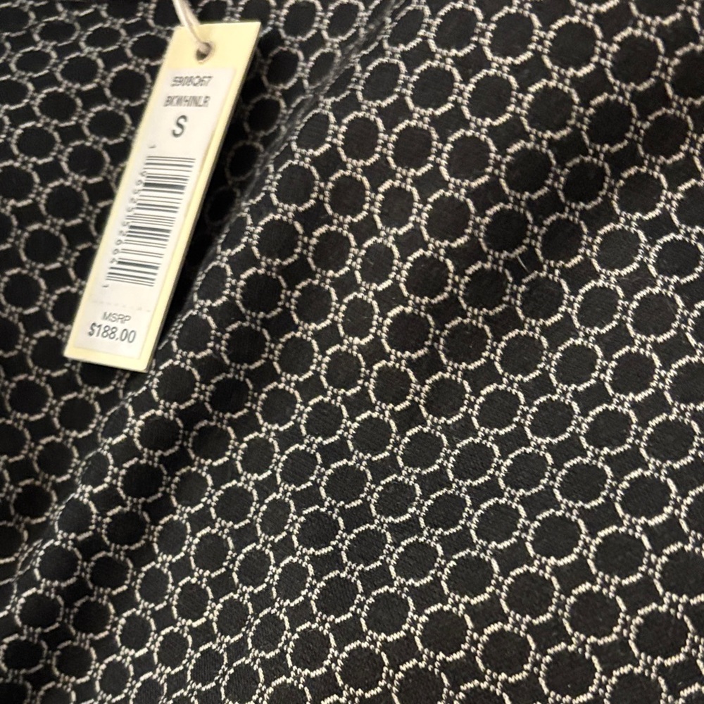 Max Studio Black Grid Pattern Long Sleeve Dress N… - image 2